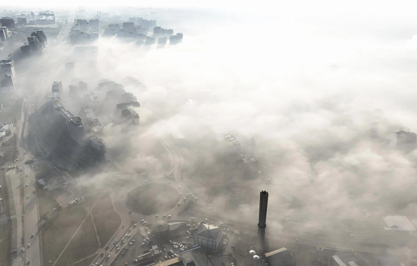 Ajri i ndotur në Prishtinë / Foto: Arben Llapashtica - KOHA