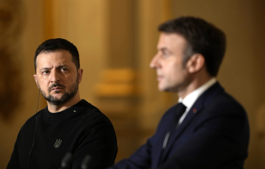 Volodymyr Zelensky dhe Emmanuel Macron