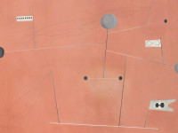 “Konstruksion. Vija të hirta në hapësirë rozë”, Paule Vézelay, 1938