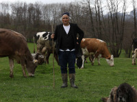 “Një album familjar ku nuk gjejmë vetëm portrete, por ndjenja që ecin mbi dheun që i ka mbajtë e i ka ushqyer. Një kujtim i gjallë, pa fjalë”, ka thënë Sislej Xhafa për ekspozitën “Family album Wowen Soil” (Foto: Dini Begolli)