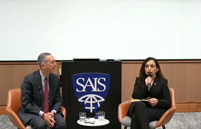 Vjosa Osmani në Universitetin Johns Hopkins