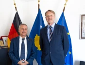 Ambasadori gjerman në Kosovë, Jorn Rohde dhe ambasadori i Bashkimit Evropian, Aivo Orav