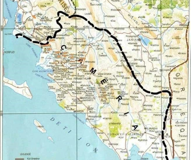 Harta e Çamërisë. Sipas statistikave greke të vitit 1937, Çamëria kishte 279 fshatra me një popullsi prej 112.619 banorë nga të cilët 20.200 banorë ishin grekofonë dhe 92.419 ishin shqiptarë. Popullsia shqiptare përbëhej nga 59.419 banorë të