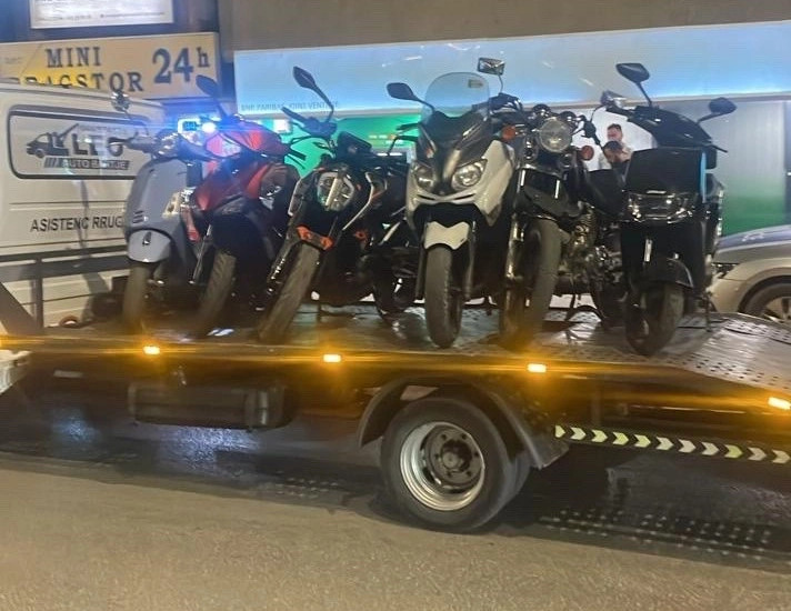 Motoçikletat e sekuestruara ne Prishtine