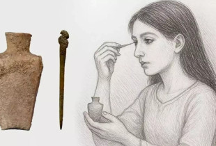 Ilustrim i aplikimit të grimit të zi – kohl