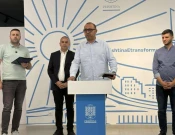 Florian Dushi - konferencë për media me përfaqësues të sindikatës të "Pastrimit"