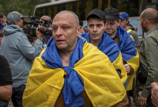 Ushtarët e burgosur ukrainas që u liruan nga Rusia