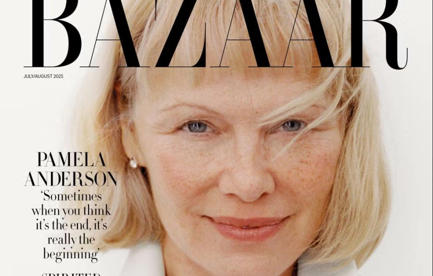 Pamela Anderson ne ballinen e Harper's Bazaar
