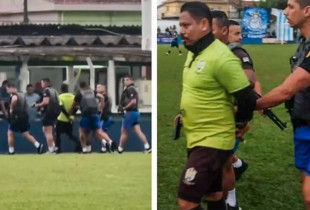 Policia arreston gjyqtarin në fushë, habiten lojtarët