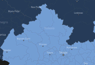 Kosova në hartën e Starlinkut