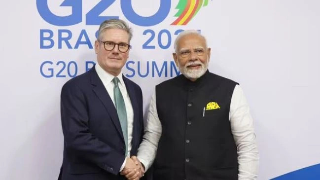 Keir Starmer dhe Narendra Modi