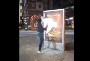 Vandalizimi i posterit te komandant Lleshit ne Bujanoc