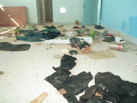 Pamje një ditë pas masakrës në burgun e Dubravës