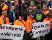 Protesta e punëtorëve të Pastrimit (Foto: Driton Paçarada)
