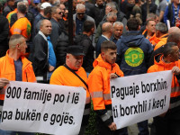 Protesta e punëtorëve të Pastrimit (Foto: Driton Paçarada)