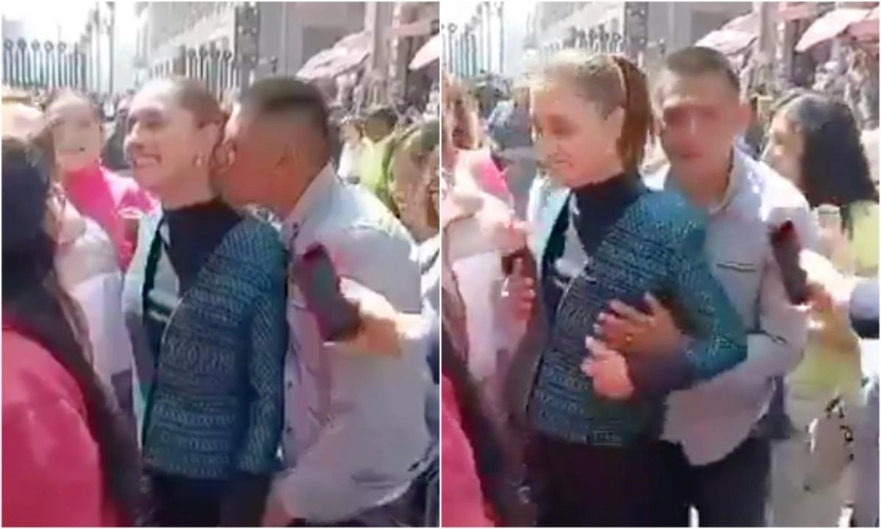 Video: Qytetari e puth dhe tenton t’ia prekë gjoksin presidentes meksikane