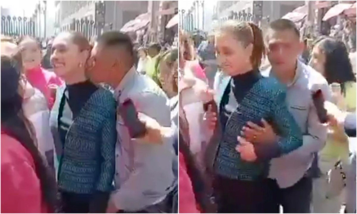 Video: Qytetari e puth dhe tenton t’ia prekë gjoksin presidentes meksikane