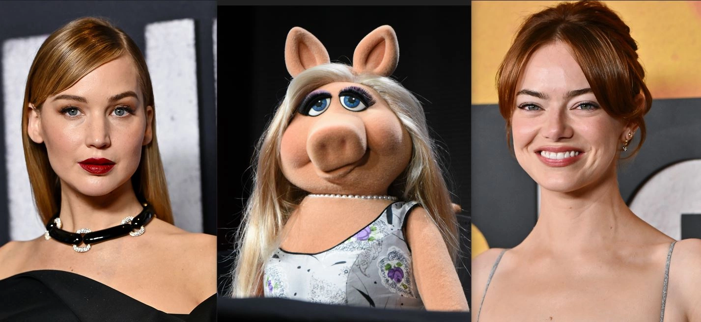 Jennifer Lawrence, Miss Piggy dhe Emma Stone
