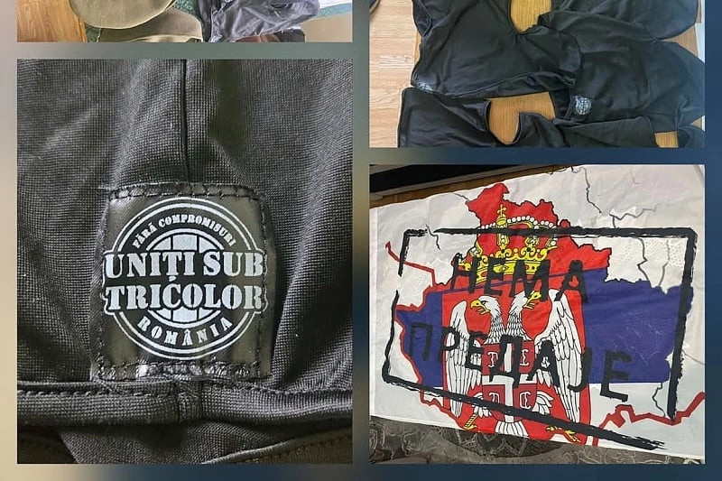 Huliganët rumunë fyen Kosovën në Beograd  mbetën pa flamujt fyes në Zenicë