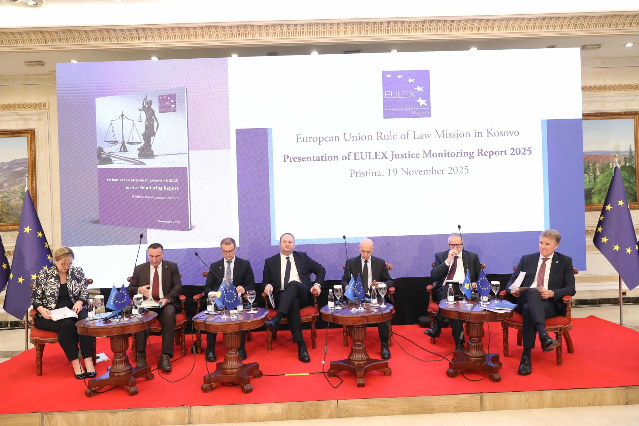 Monitorimit të Drejtësisë 2025 i publikuar sot nga Misioni i Bashkimit Evropian për Sundimin e Ligjit në Kosovë (EULEX) (Foto: Driton Paçarada)