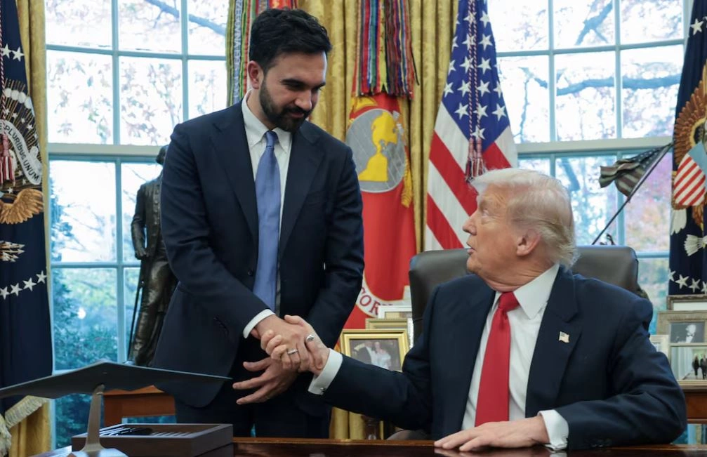 Zohran Mamdani & Donald Trump gjatë takimit në Zyrën Ovale të premten