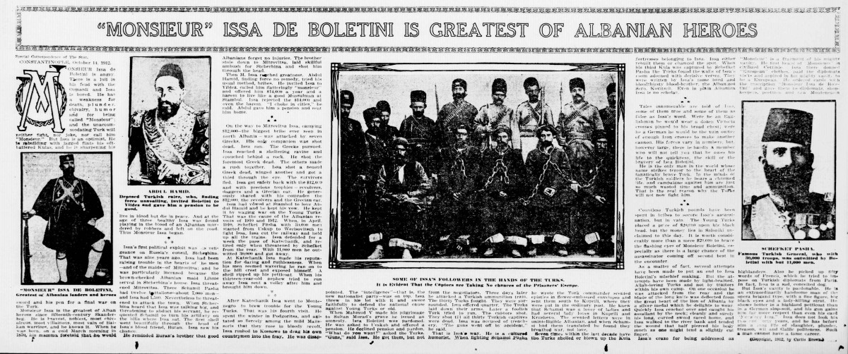 1912   Monsieur  Isa Boletini  heroi më i madh shqiptar