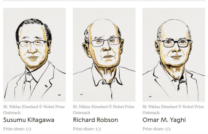 Çmimi Nobel për Kimi u ndahet tre shkencëtarëve për punën në strukturat organike metalike