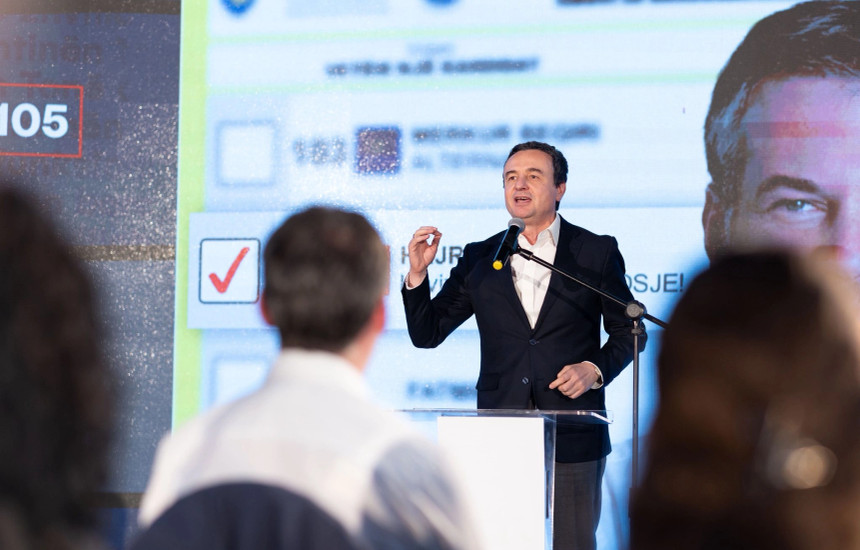 Kryeministri në detyrë, Albin Kurti, njëherësh kryetar i Lëvizjes Vetëvendosje