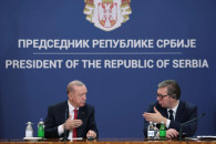 Presidenti i Turqisë, Recep Tayyip Erdogan me homologun nga Serbia, Aleksandar Vuçiq