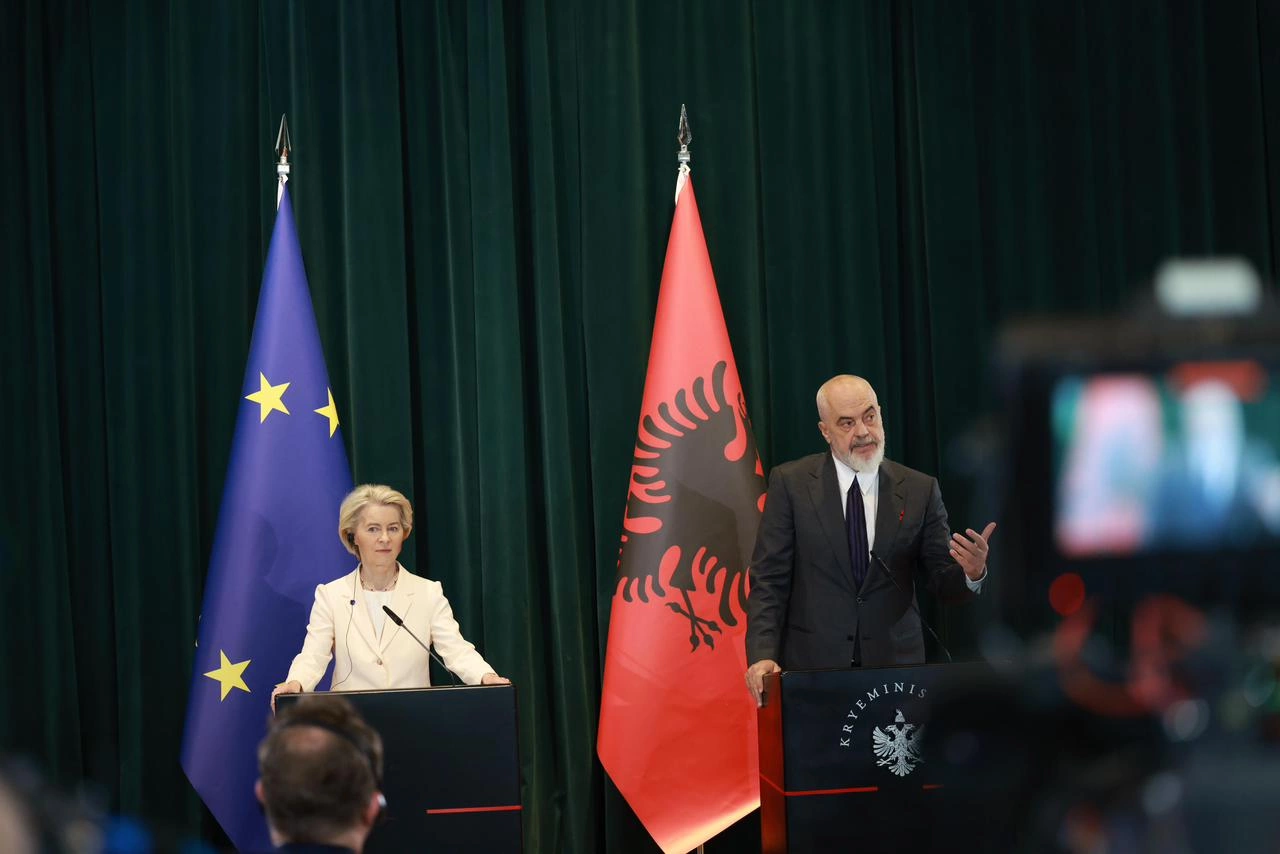 Ursuala von der Leyen dhe Edi Rama