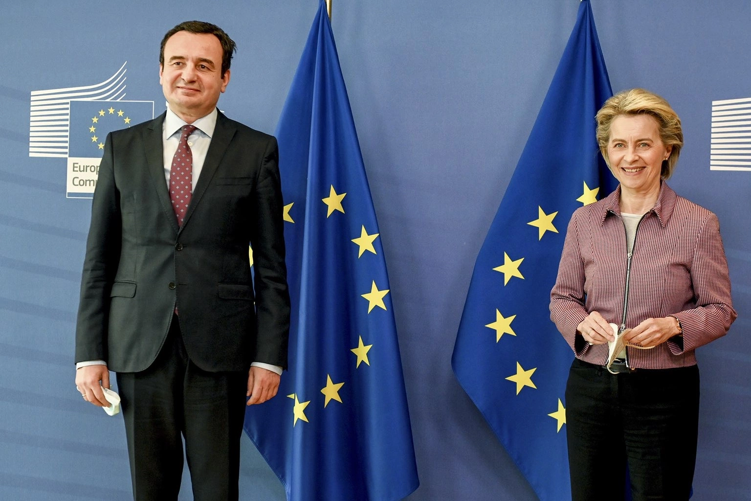 Presidentja e Komisionit Evropian, Ursula von der Leyen dhe kryeministri në detyrë, Albin Kurti