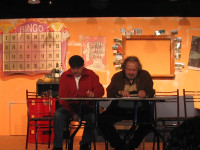 Enver Petrovci dhe Bajrush Mjaku në shfaqjen “Xhaxha Vanja”, mars 2008
