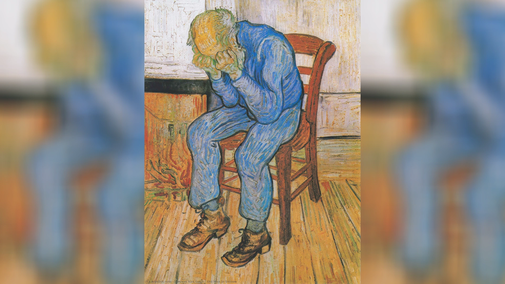 “Plaku në pikëllim”, Vincent van Gogh, 1890, vaj në pëlhurë, 80 me 64 centimetra