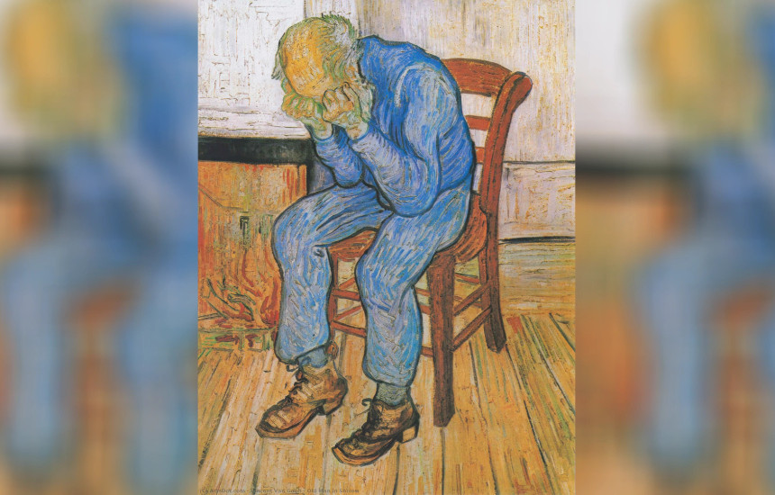 “Plaku në pikëllim”, Vincent van Gogh, 1890, vaj në pëlhurë, 80 me 64 centimetra
