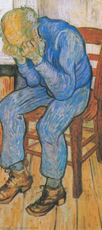 “Plaku në pikëllim”, Vincent van Gogh, 1890, vaj në pëlhurë, 80 me 64 centimetra