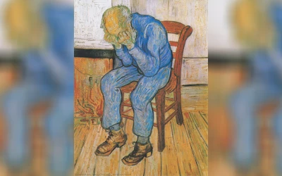 “Plaku në pikëllim”, Vincent van Gogh, 1890, vaj në pëlhurë, 80 me 64 centimetra
