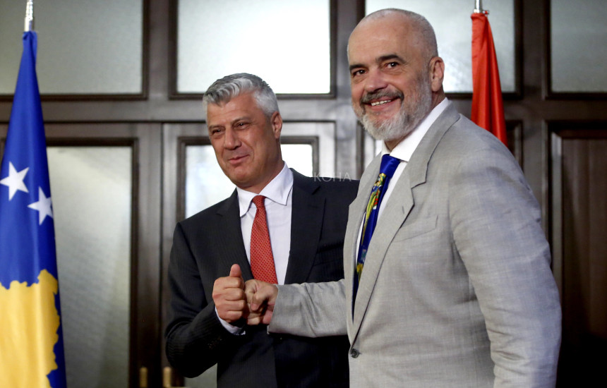 29 korrik 2020 – Pamje nga takimi Thaçi – Rama menjëherë pas shpalljes së aktakuzës nga Zyra e Prokurorit të Specializuar në Hagë ndaj Hashim Thaqit