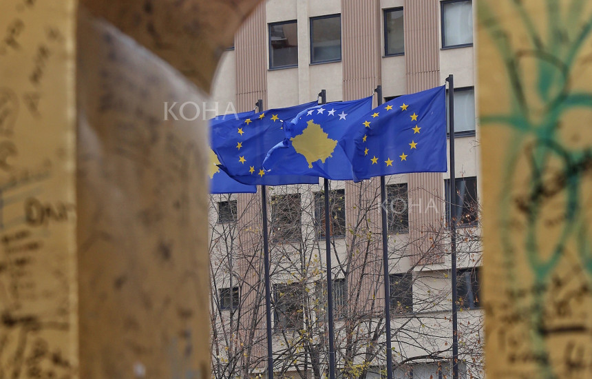 Flamujt - Kosova dhe BE - flamur BE - BE Kosova - EU Kosova