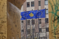 Flamujt - Kosova dhe BE - flamur BE - BE Kosova - EU Kosova