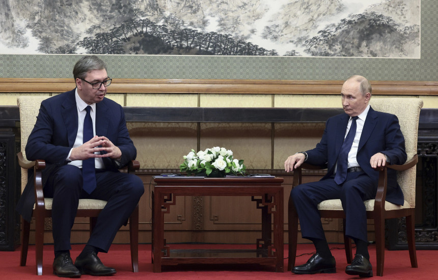 Aleksandër Vuçiq dhe Vladimir Putin në Pekin, 02 shtator 2025