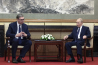 Aleksandër Vuçiq dhe Vladimir Putin në Pekin, 02 shtator 2025