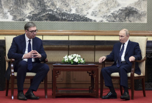 Aleksandër Vuçiq dhe Vladimir Putin në Pekin, 02 shtator 2025