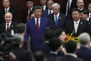 Xi Jinping, Vladimir Putin dhe Kim Jong Un gjatë paradës së "Ditës së Fitores", 3 shtator 2025