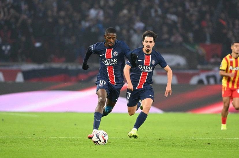 Ousmane Dembeles dhe Vitinhas.