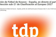Pos federatës spanjolle edhe televizioni spanjoll e ka shkruar se Spanja U21 luan ndaj “Federatës së Futbollit të Kosovës”.