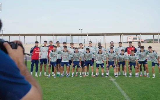 Kombëtarja spanjolle gjatë stërvitjeve në Hajvali, shtetin e Kosovës