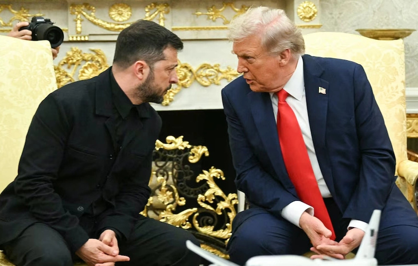 Presidenti ukrainas, Volodymyr Zelensky dhe presidenti amerikan, Donald Trump