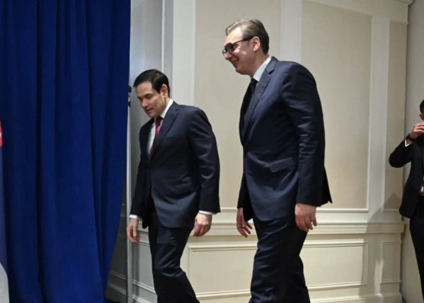 Sekretari amerikan i Shtetit, Marco Rubio, ka pritur në takim presidentin serb, Aleksandar Vuçiq