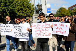 Protesta për lirim të Arbnor Spahiut