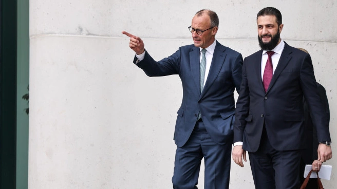 Friedrich Merz dhe Ahmad al-Sharaa, Berlin, 31 mars 2026